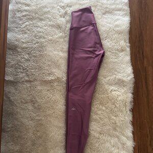 ALO YOGA WINTER-WARM AIRLIFT HIGH-WAISTED LEGGINS, SIZE SMALL, MULBERRY